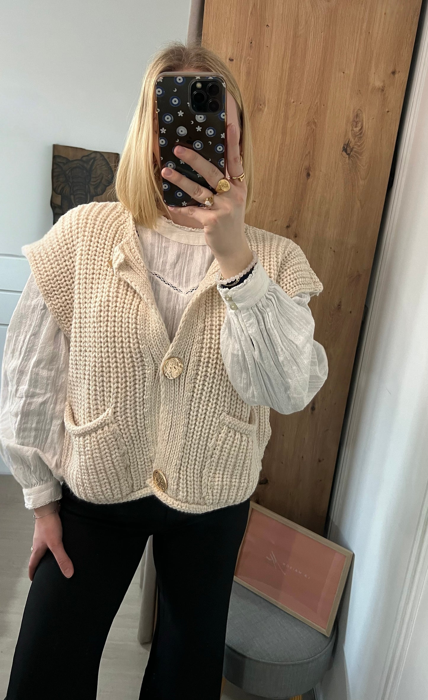 Camille cream vest