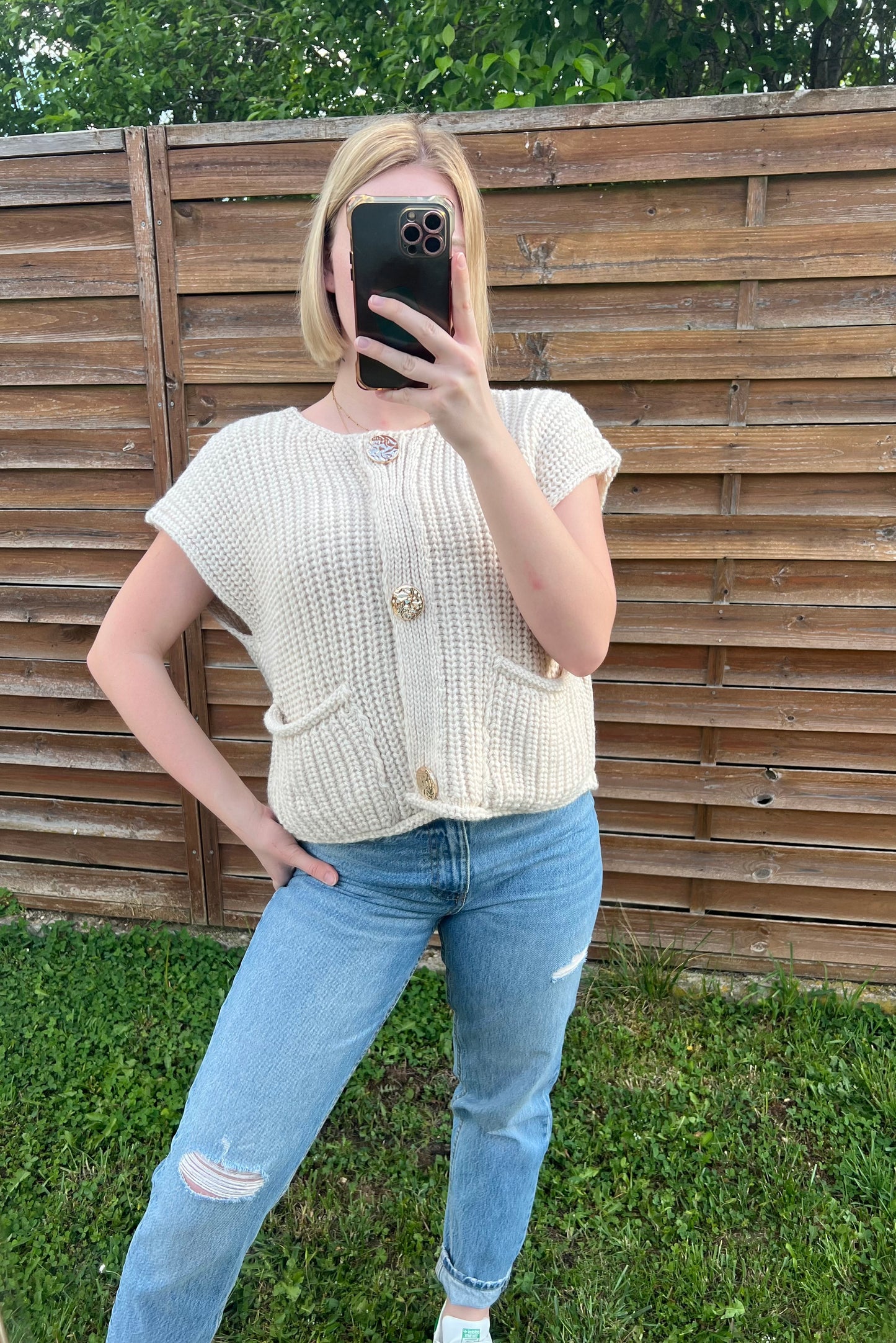 Camille cream vest