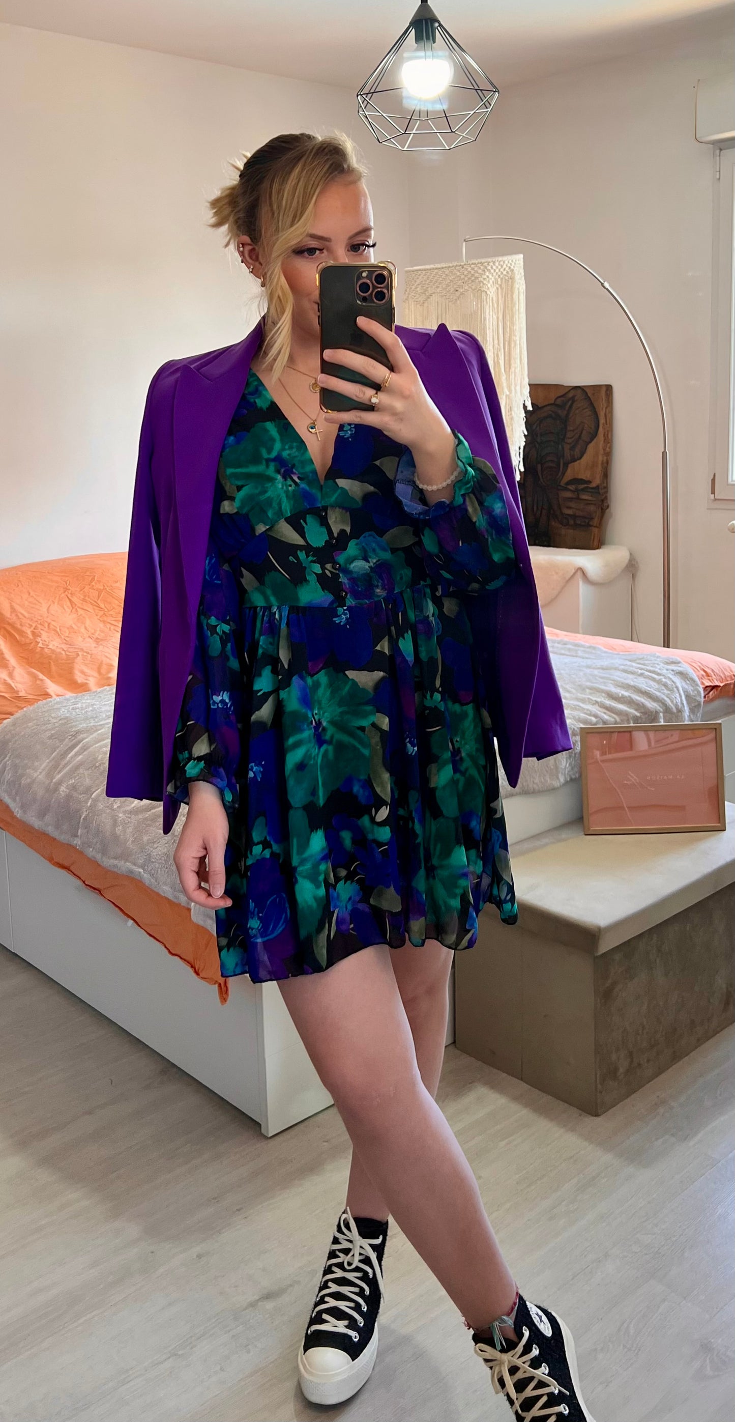 Short turquoise Mila dress
