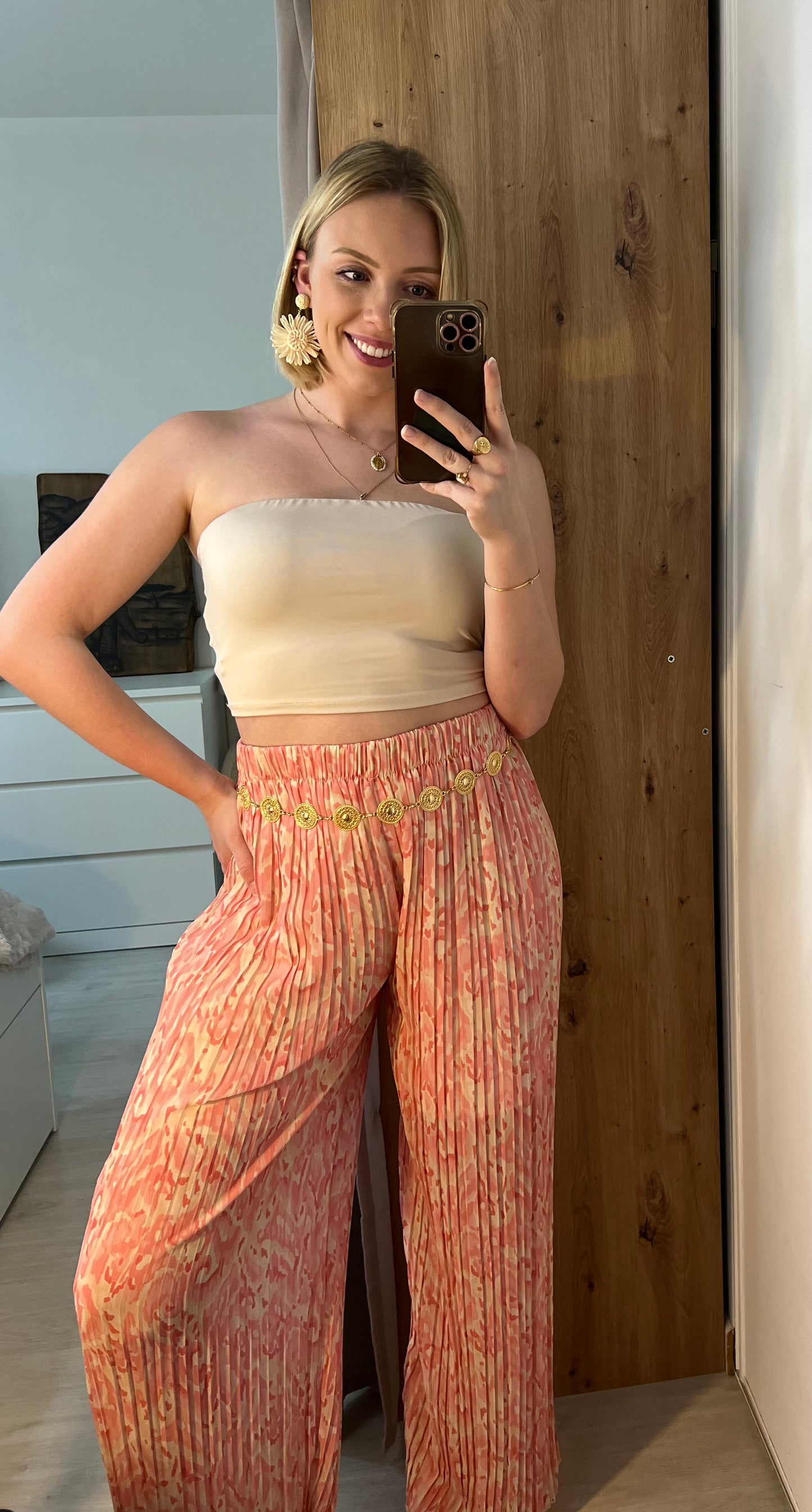PANTALON CALLIE ROSE À MOTIFS