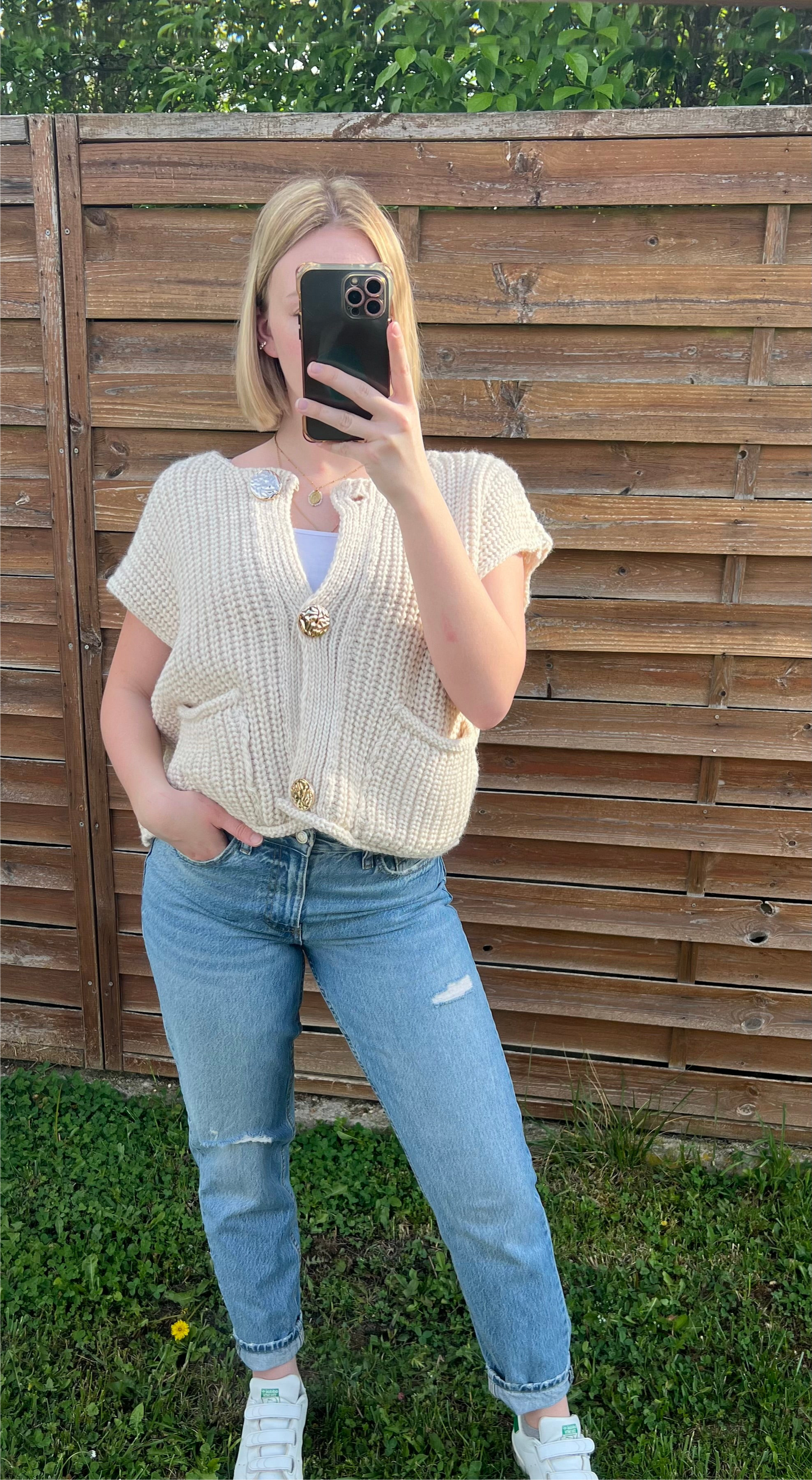 Camille cream vest
