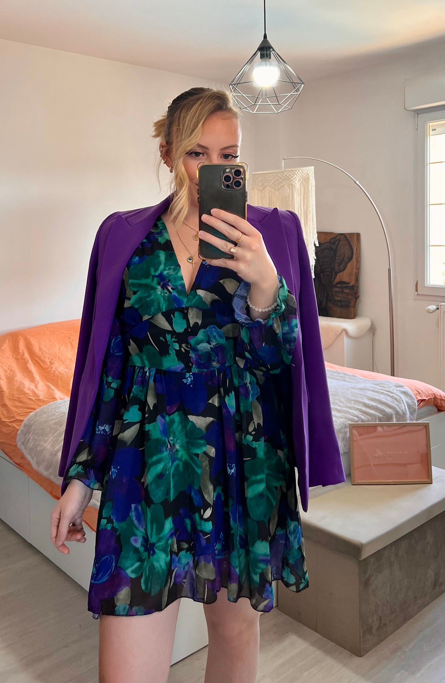 Short turquoise Mila dress