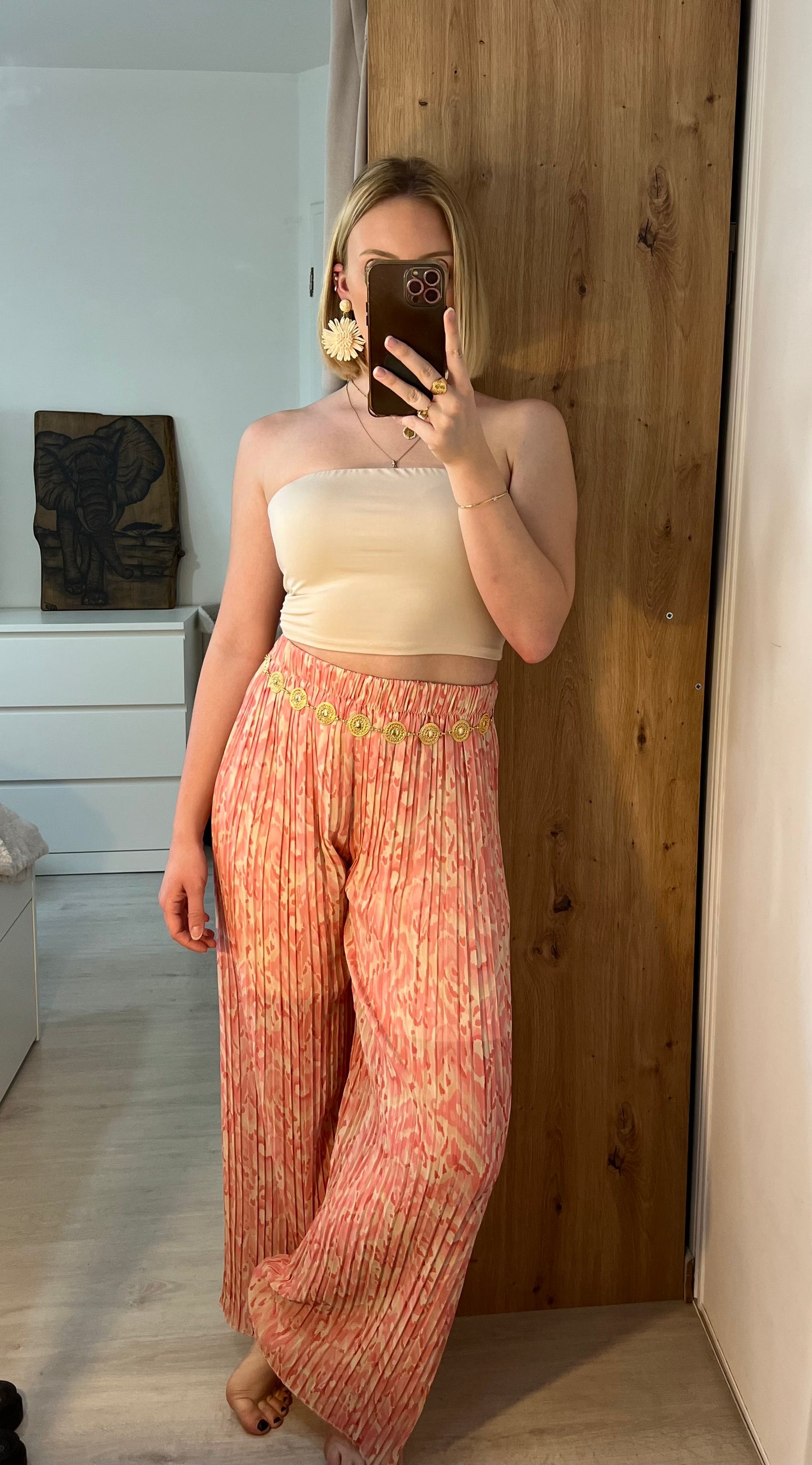 PANTALON CALLIE ROSE À MOTIFS