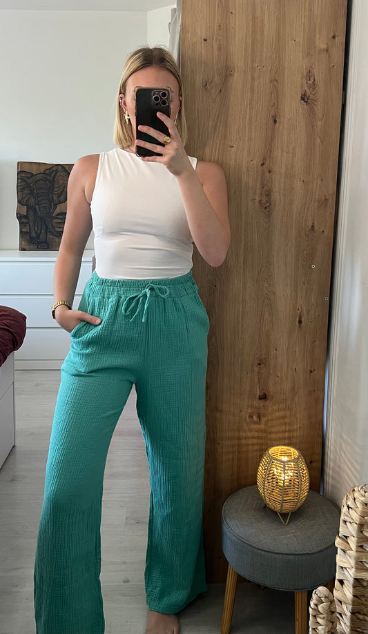 PANTALON GUILLIA TURQUOISE