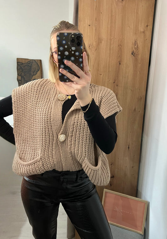 Gilet Camille beige